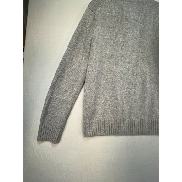Mens Wool-Blend Preppy Academia Button-Up Sweater Size L Gray Classic - Picture 15 of 15